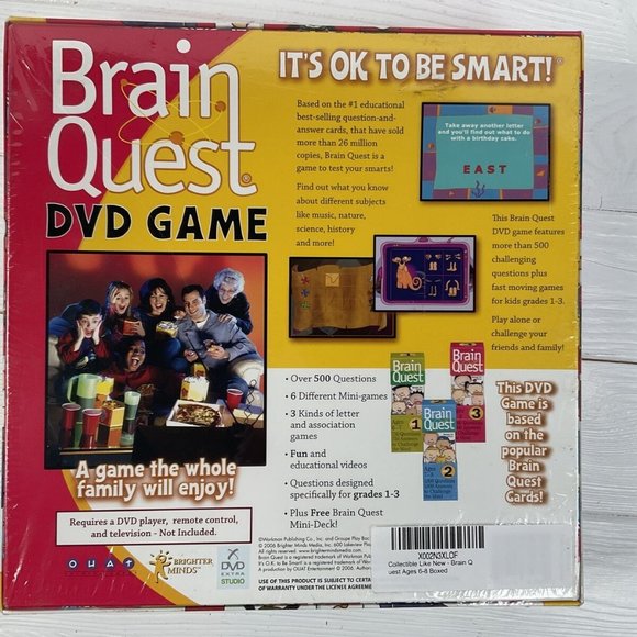 Brain Quest DVD Game Ages 6-8 Grades 1-3 NEW & SEALED - Picture 2 of 3